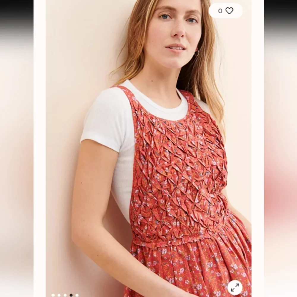 NWT Free People Cottage Core Floral Short Dress Smocked Front Poppy Combo - Picture 8 of 14